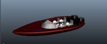 豪华游艇,快艇,船maya模型