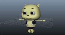 黄小猫,动物,卡通角色maya模型