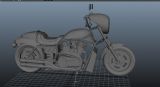 摩托车,交通工具maya模型