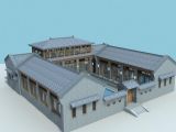 中式建筑,大宅院,房子,建筑,室外场景max模型
