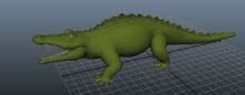 鳄鱼,动物maya模型