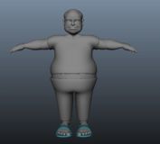 胖子,男性,卡通人物maya模型