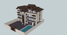 中式别墅,住宅,建筑,室外场景max模型