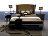 欧式双人床,室内家具max模型