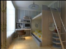 高低床,儿童卧室.室内场景max模型