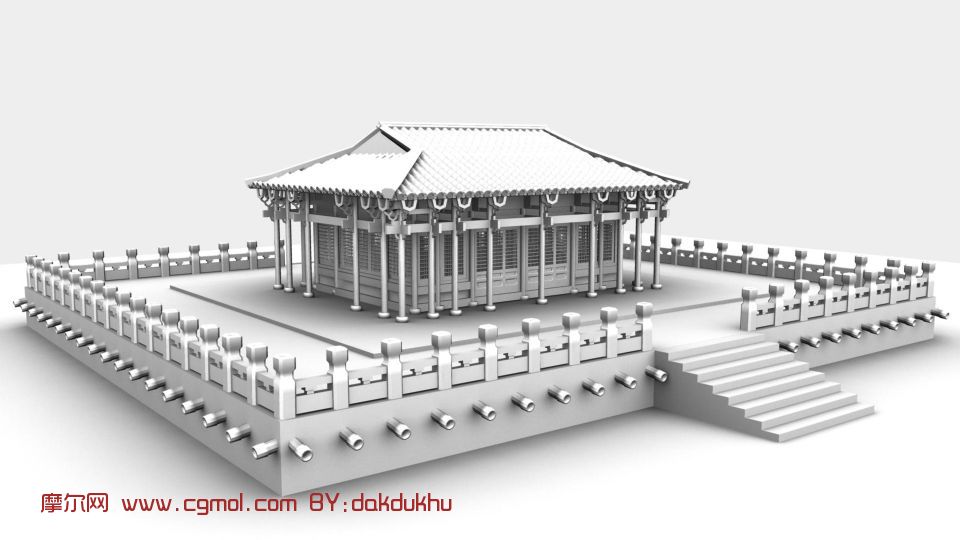 古建筑,宫殿,中式建筑,室外场景maya模型图片
