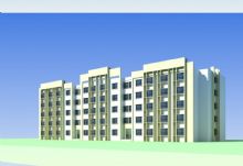 宿舍楼,中式建筑max模型