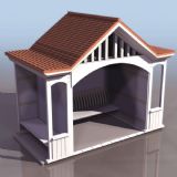 站台,夏季乘凉小屋,房子,凉亭,室外建筑max模型
