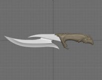 精致匕首,武器maya模型