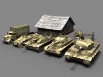 二战德国装甲车卡车火炮与人物,装甲车,战车,坦克max模型