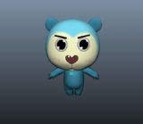 蓝色的小熊,卡通角色,动物maya模型