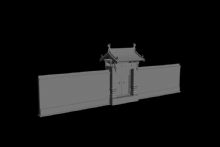 垂花门,古建筑,中式建筑max模型