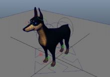 杜宾犬 土狼狗maya模型