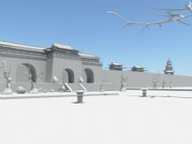 龙狼场景,古代游戏场景maya模型