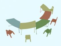 幼儿园异形直线桌椅