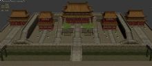 洛阳城殿堂 大型古代建筑3D模型,MAX,C4D格式