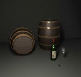 酒瓶 啤酒桶3D模型