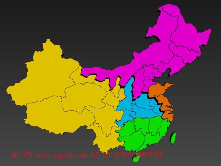中国地图_其他_运输模型_3D模型免费下载_摩