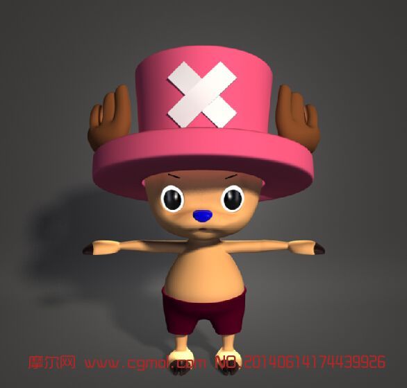 乔巴 带灯光_卡通角色_动画角色_3d模型,3d素材免费