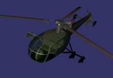 军用阿帕克直升机3D模型