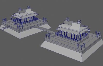 古代房子场景3Dmaya模型