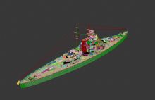 俾斯麦战列舰3D模型
