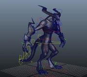 怪物高端绑定maya模型