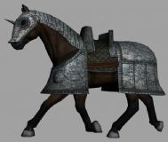 中世纪重甲战马,带绑定 有贴图