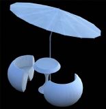 现代风遮阳伞,茶座3D模型