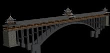 风雨桥3d,max模型