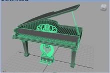 钢琴maya模型