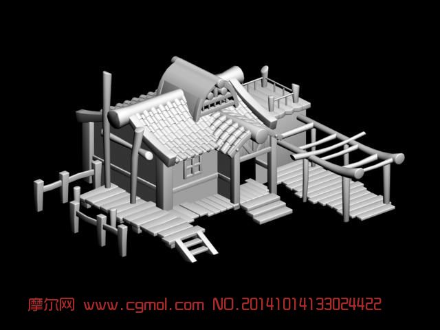 房子_古代场景_场景模型_3d模型免费下载_摩尔网www.cgmol.com