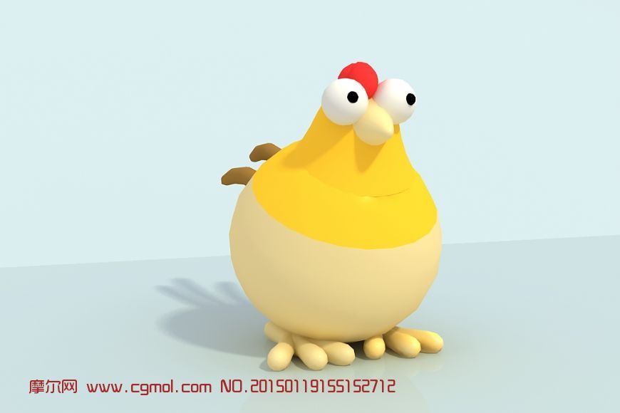 鸡_哺乳动物_动物模型_3D模型免费下载_摩尔