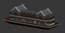 古代南方双层游船3D模型