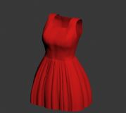 连衣裙,红色裙子max模型