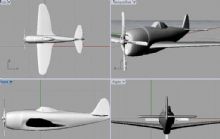 p-47雷电战斗机3D模型