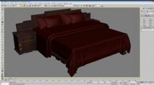 床上用品+床头柜max模型