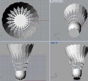 羽毛球3D模型,可用于3d直接打印