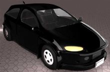 黑色拉力赛汽车3D模型