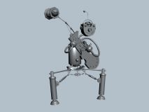 音乐机器人3D模型