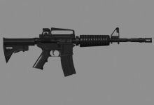 M4A1步枪maya模型下载(有贴图)