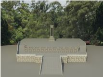 烈士陵园场景3D模型
