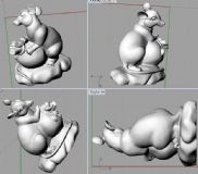 十二生肖之福袋鼠3D打印模型