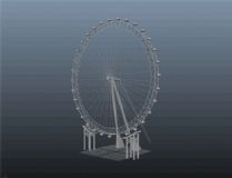 英国伦敦眼摩天轮maya模型