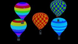 氢气球,热气球,游戏场景气球,CG动画