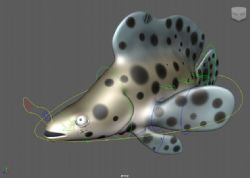 一种海洋彩斑鱼maya模型
