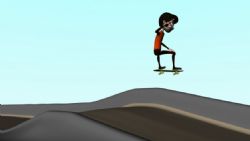 滑板少年炫技动画