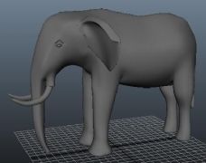maya大象模型