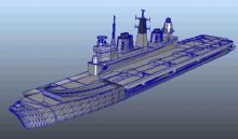 航母简模maya模型