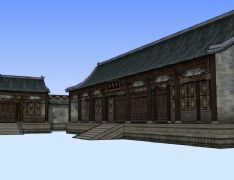 清书堂,古建民居3D模型